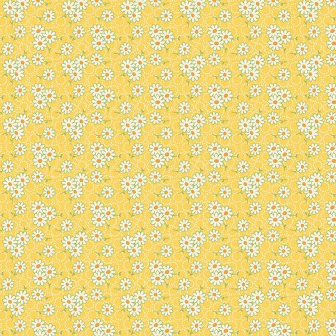 Fabric Marcus Yellow Daisy Aunt Grace Goes Scrappy by the Quarter Yard R351527D-YELLOW